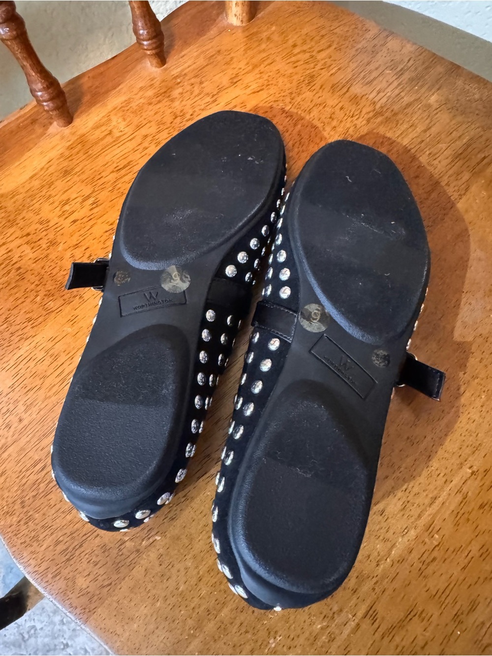 Worthington Black Studded Mary Jane Flats - Picture 4 of 4